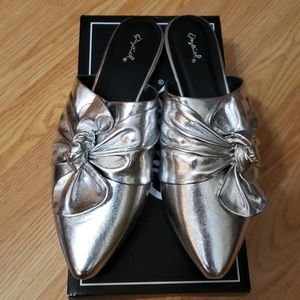 Silver Metallic Flats